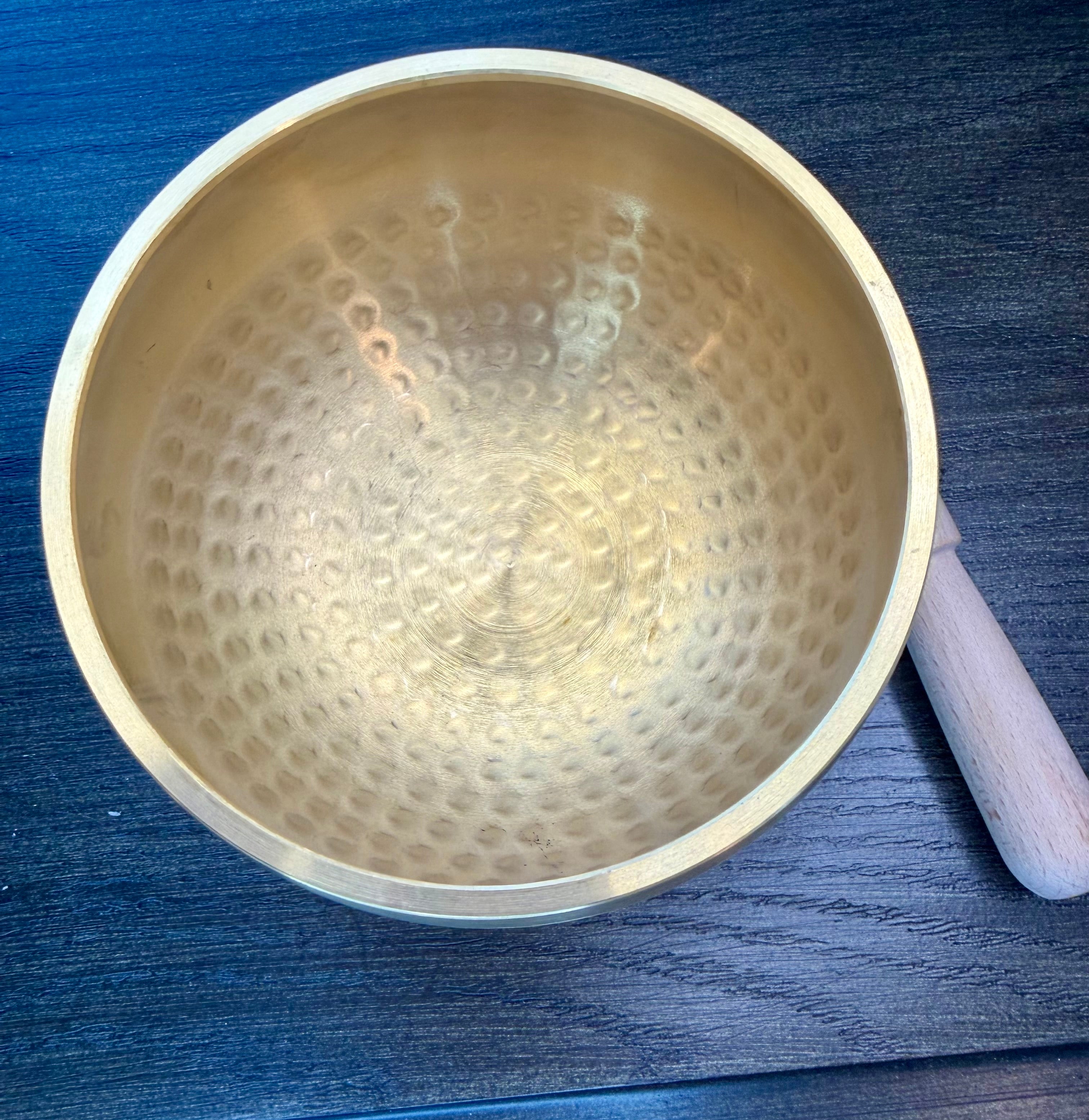 12cm Brass Singing Bowl + Wood Striker - New Sound Bowl Set