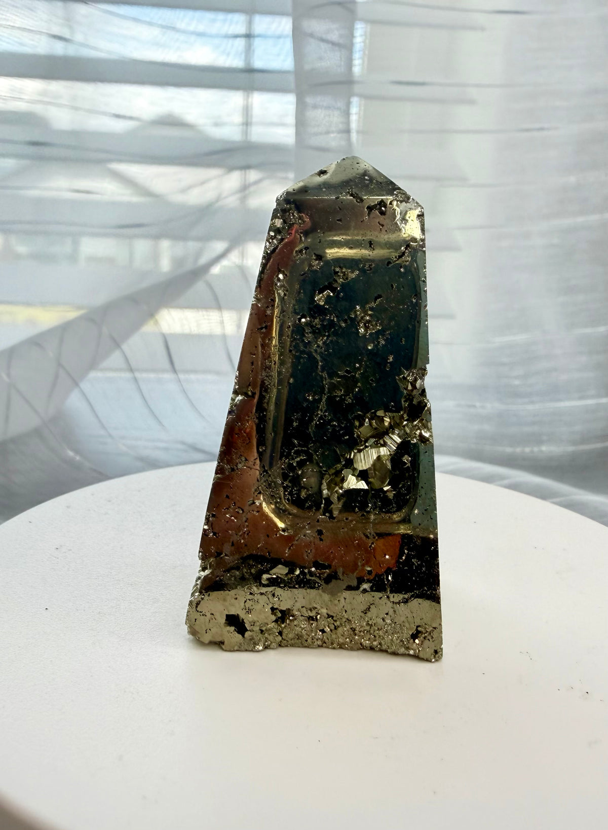✨ Natural Peruvian Pyrite Tower/Point – 2.25" Tall, 4.3 oz ✨