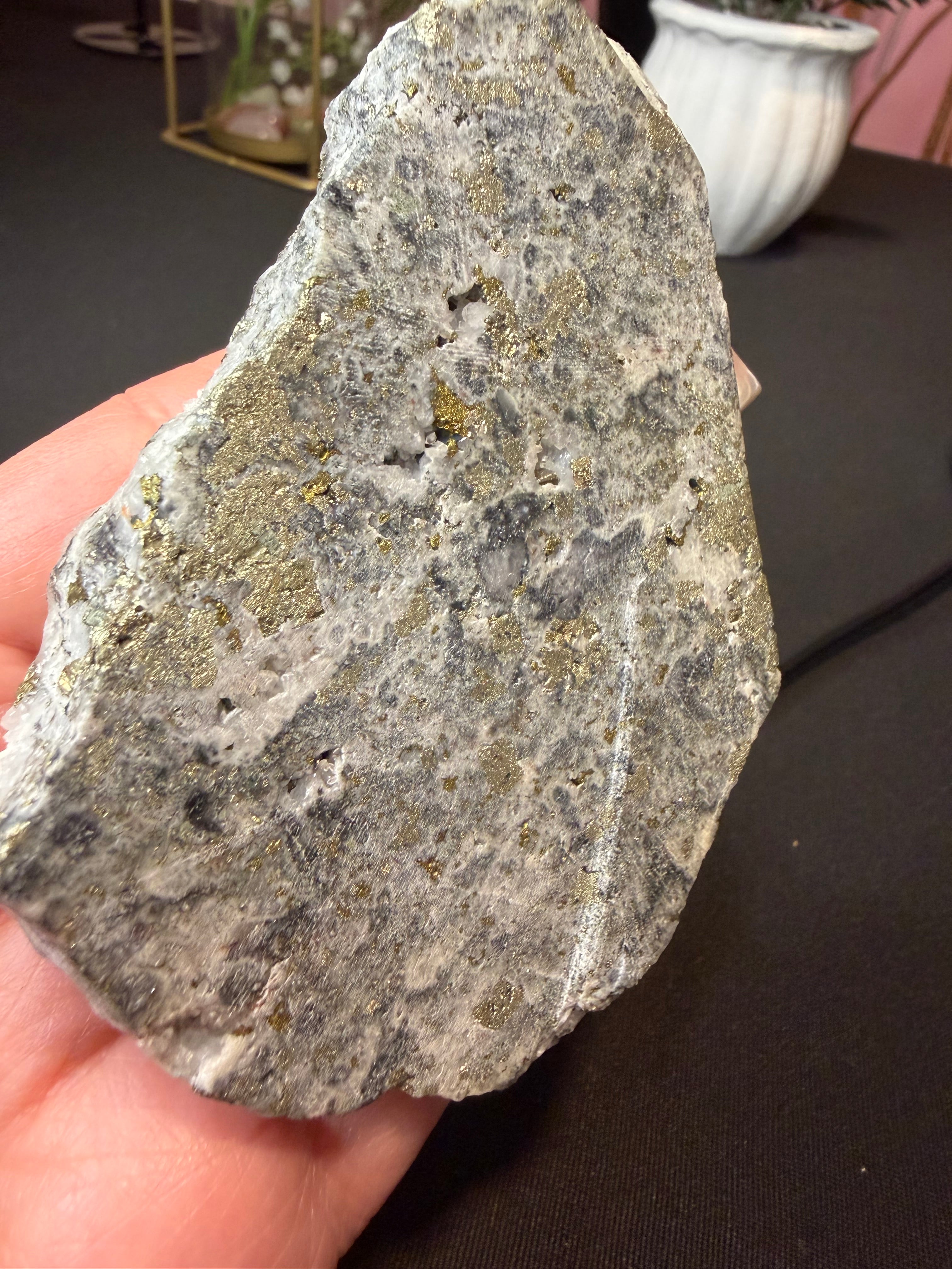 High quality Quartz with Pyrite Specimen
