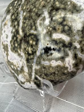 Large Ocean Jasper Heart Shaped Stone Display Piece 2.5" x 3"