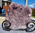 Gorgeous Natural Extra Large Purple Amethyst Display Slab with Coaxinite Inclusions- Statement Piece