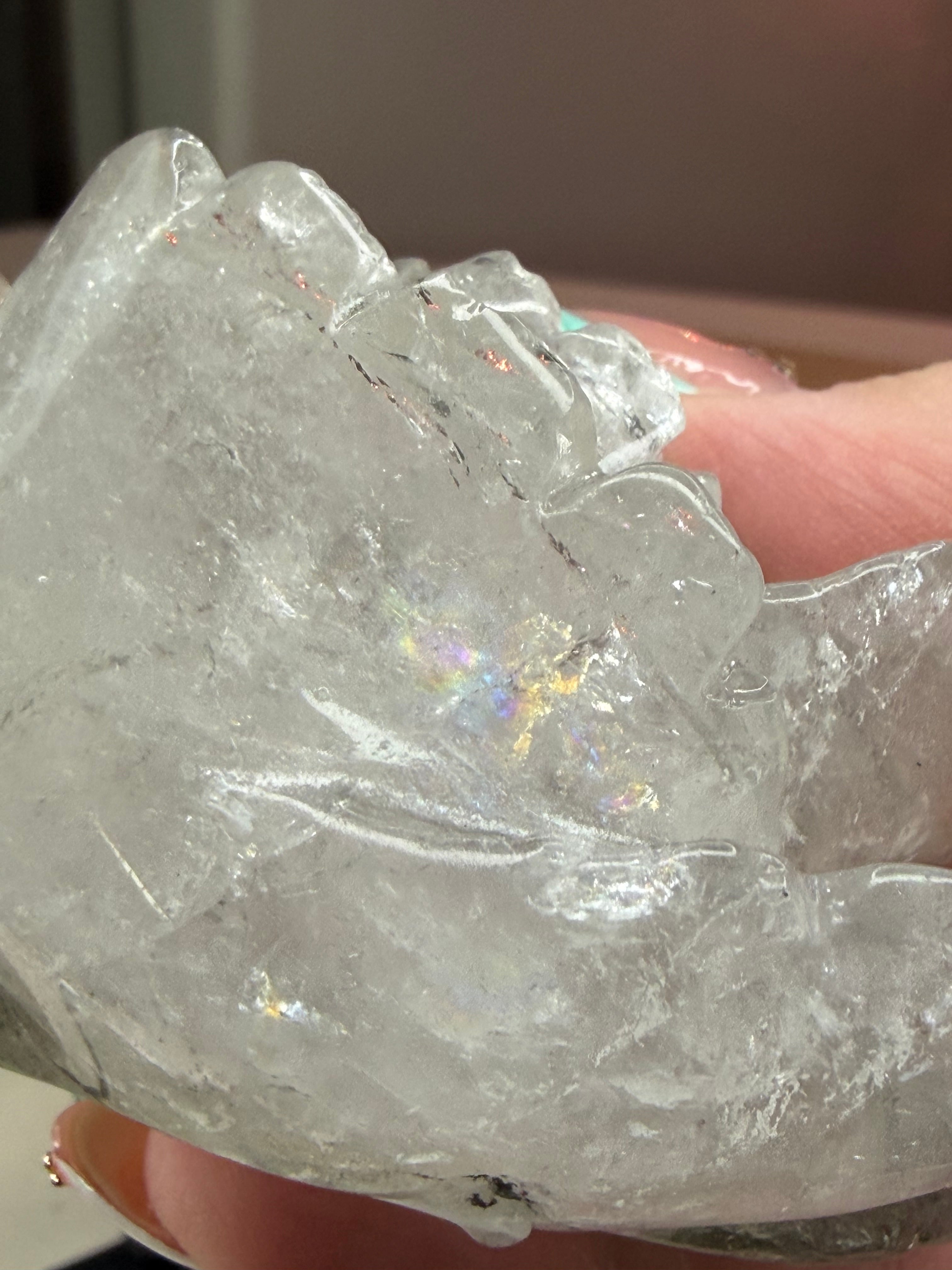 Garden Quartz Rose Crystal Carving