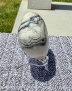 Stunning Zebra Calcite Puffy Heart 3" - Polished Banded Calcite Stone Decor