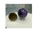 29mm AB Grade Russian Charoite Sphere - Purple Silky Crystal Ball with Stand