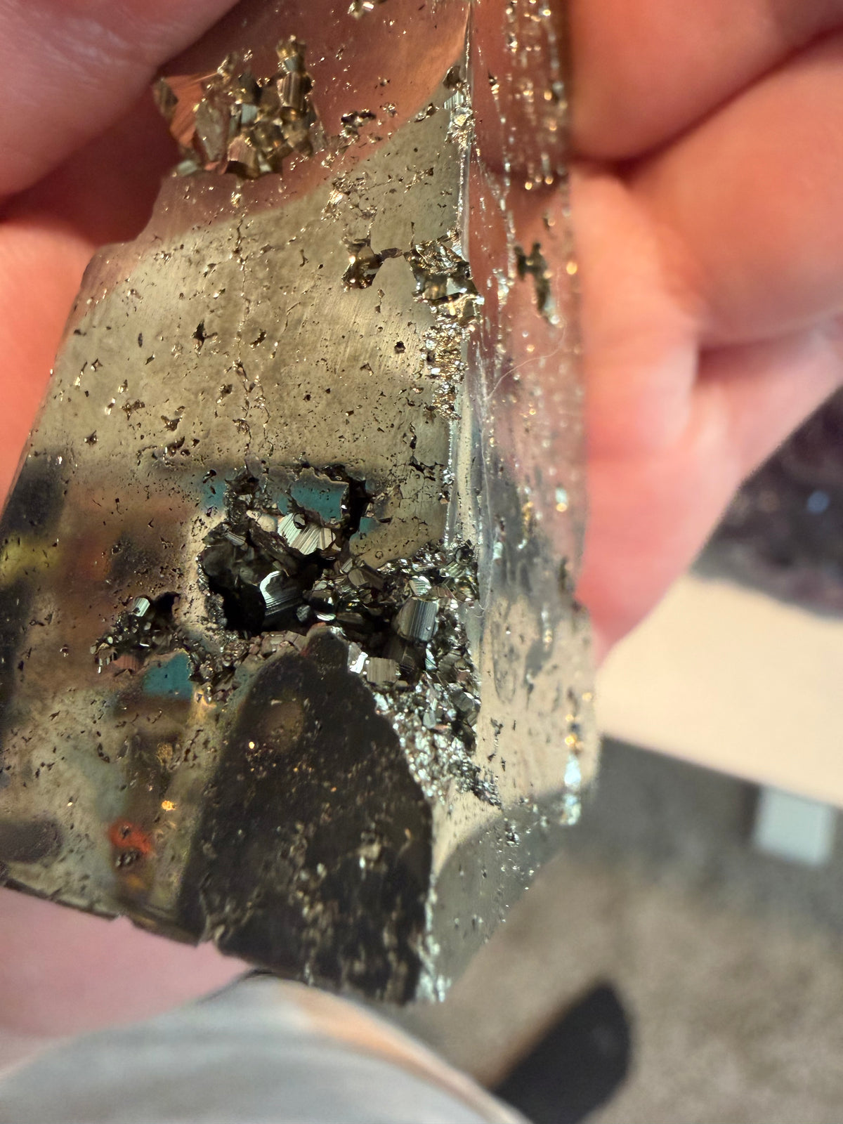 ✨ Natural Peruvian Pyrite Tower/Point – 2.25" Tall, 4.3 oz ✨