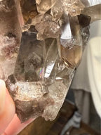 Natural Smoky Quartz Crystal Cluster on Stand
