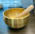 12cm Brass Singing Bowl + Wood Striker - New Sound Bowl Set