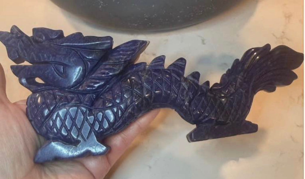 Hand Carved Blue Sodalite Dragon
