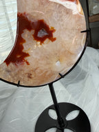 Carnelian Agate Crescent Moon with Stand