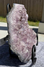 Gorgeous Natural Extra Large Purple Amethyst Display Slab with Coaxinite Inclusions- Statement Piece