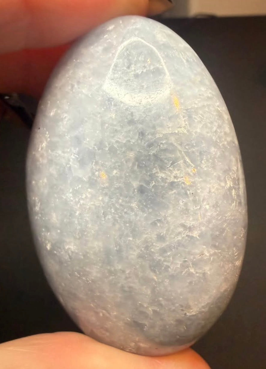 Blue Calcite Palm Stone