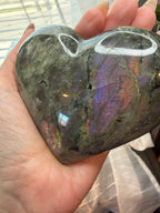 Labradorite Polished
Stone Heart 3.5" - Flashy
Iridescent Mineral
Specimen