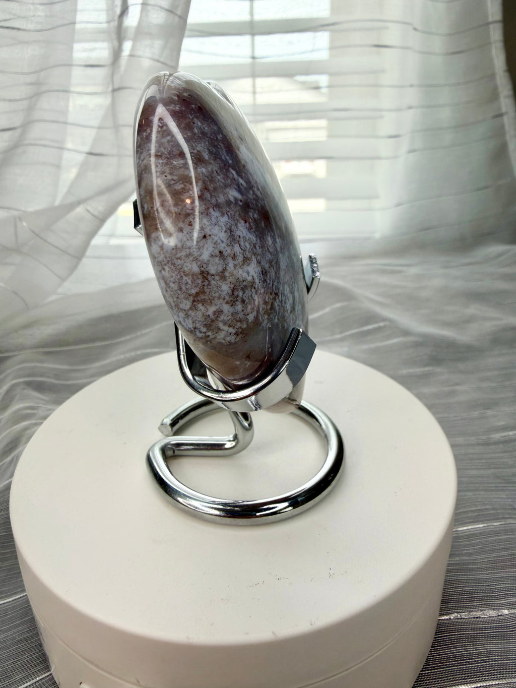 Polychrome Jasper Pastel Heart - 6.6 oz Stone Decor