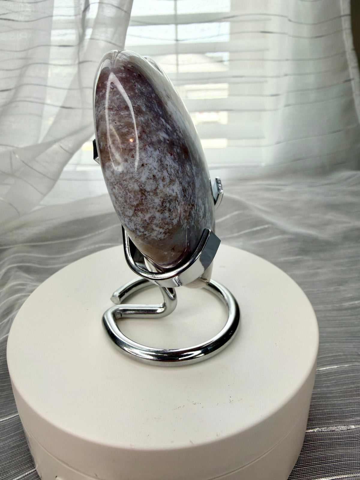 Polychrome Jasper Pastel Heart - 6.6 oz Stone Decor