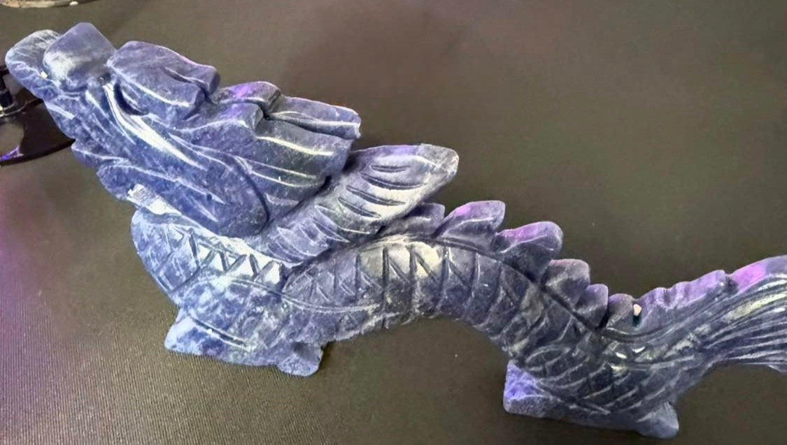Hand Carved Blue Sodalite Dragon