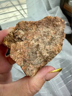Natural Smoky Brown Stone Cluster with Golden Needle Inclusions