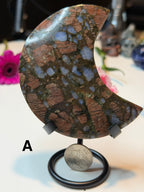 Que Sera Jasper Crescent Moon Carvings