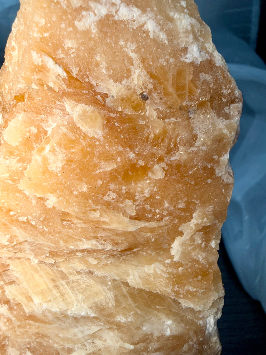 VIBRANT Large Raw Orange Calcite Mineral Specimen - Natural Display Piece
