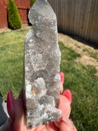 Sphalerite Druzy Tower - Sparkly Crystal Point - 3.25" Tall