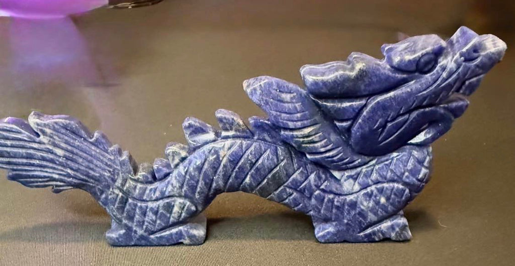 Hand Carved Blue Sodalite Dragon