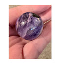 29mm AB Grade Russian Charoite Sphere - Purple Silky Crystal Ball with Stand