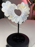 Hematoid Quartz Carved Wings on Stand