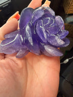 Beautiful Fluorite Rose Carving