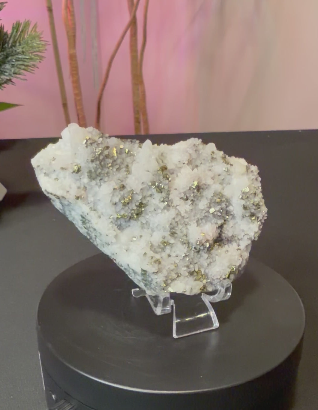 High quality Quartz with Pyrite Specimen