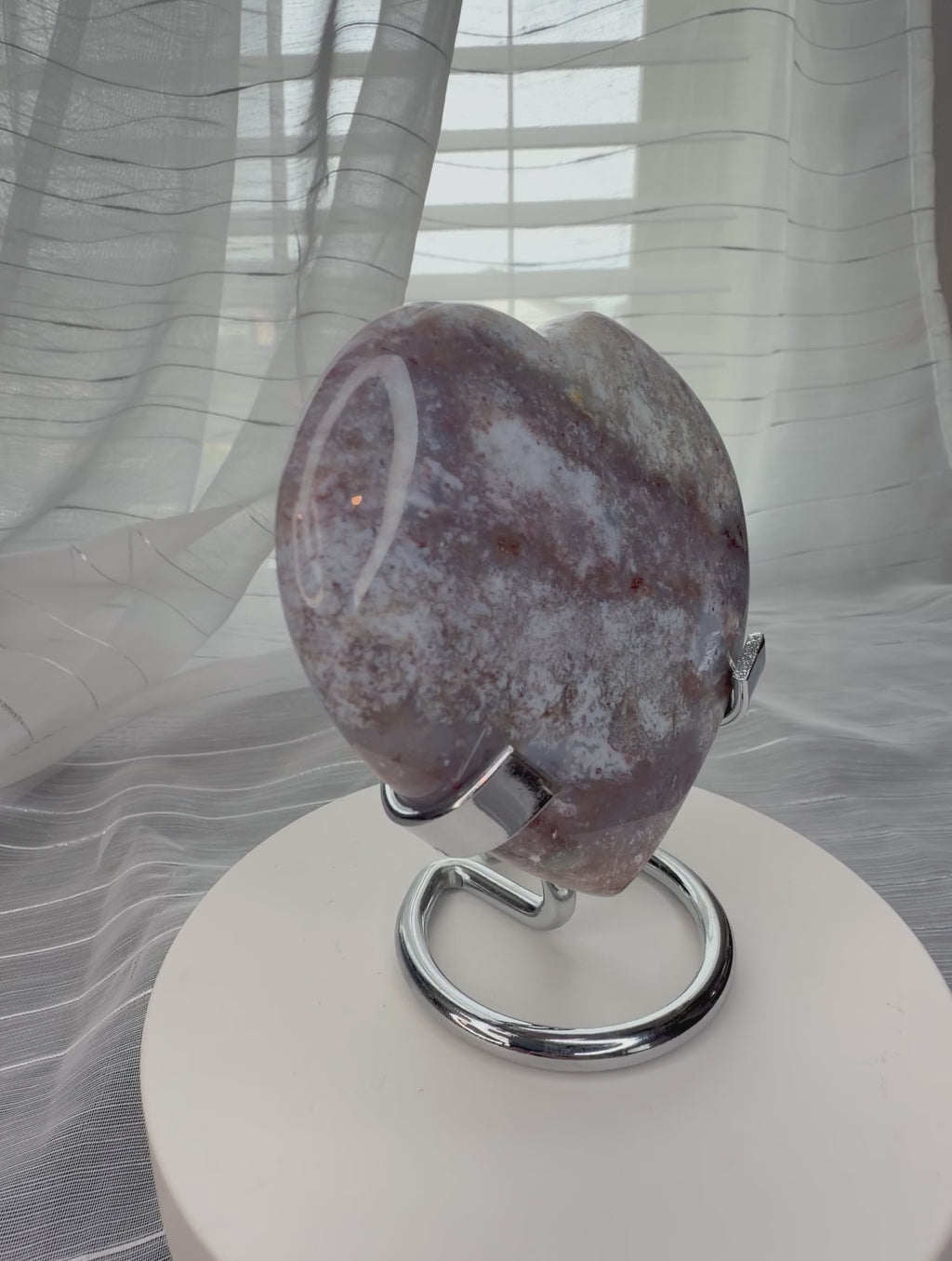 Polychrome Jasper Pastel Heart - 6.6 oz Stone Decor