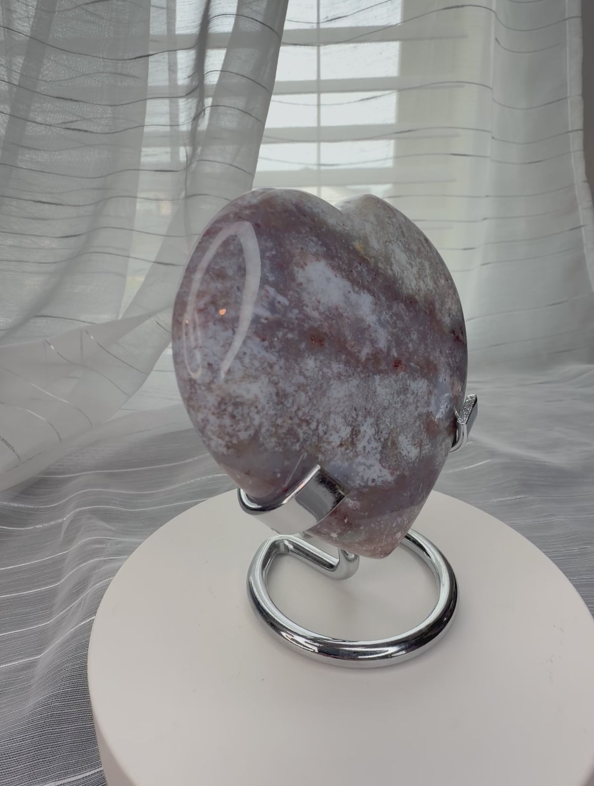 Polychrome Jasper Pastel Heart - 6.6 oz Stone Decor