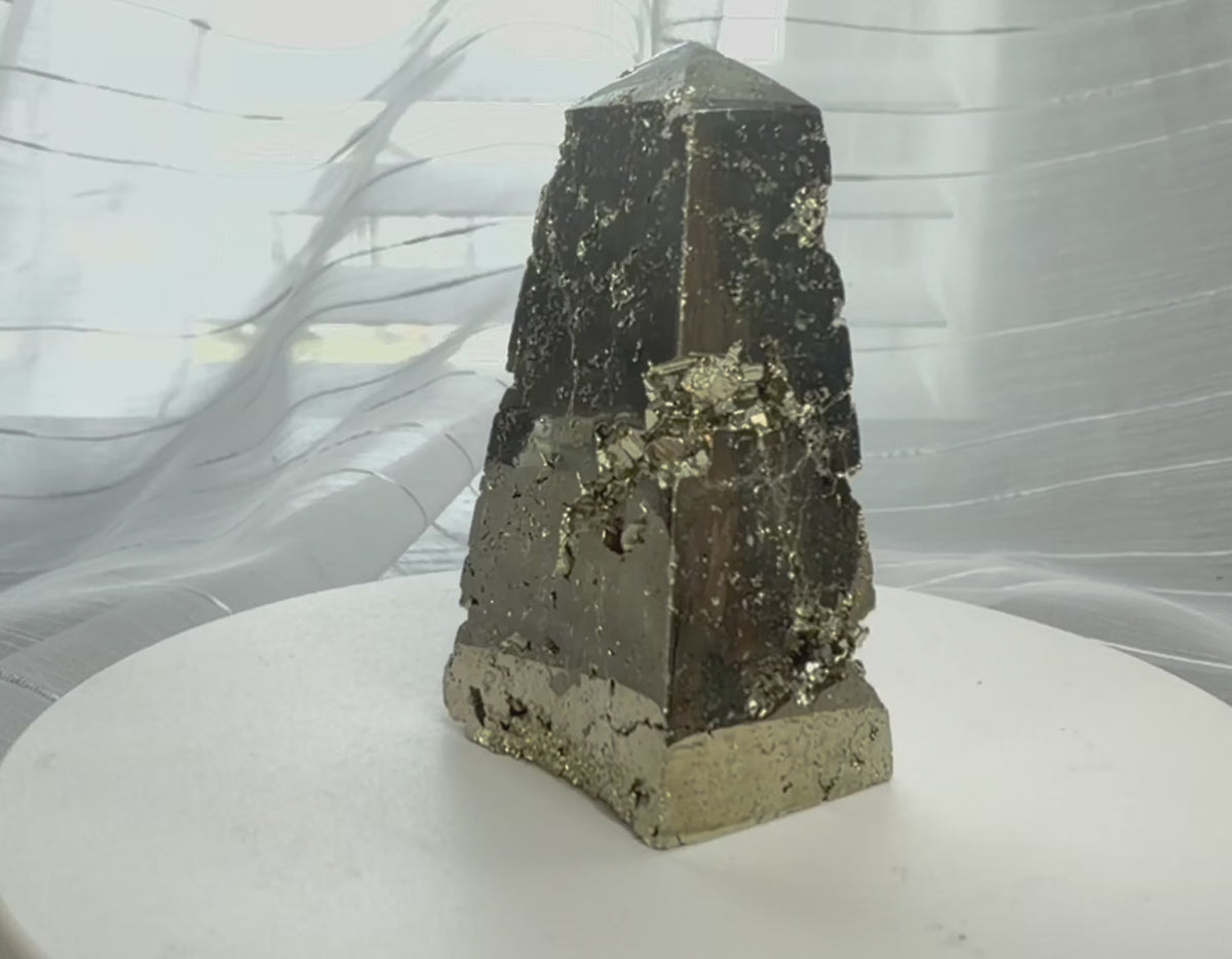 ✨ Natural Peruvian Pyrite Tower/Point – 2.25" Tall, 4.3 oz ✨