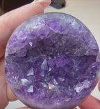 Amethyst ‘Pac-Man’ Geode Sphere with Stand - 60 mm