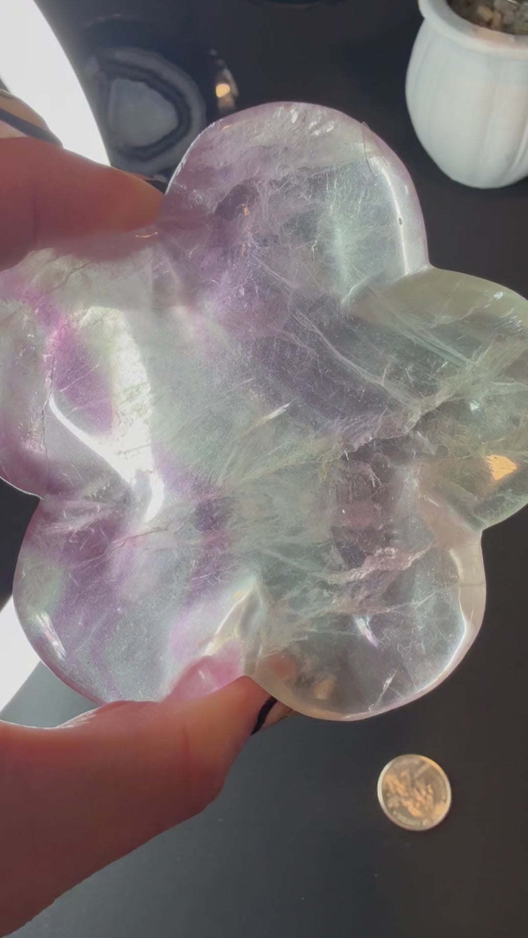 Stunning Fluorite Flower Bowl