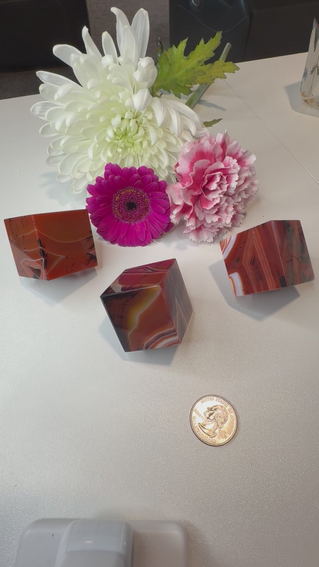 Natural Sardonyx Polished Cubes